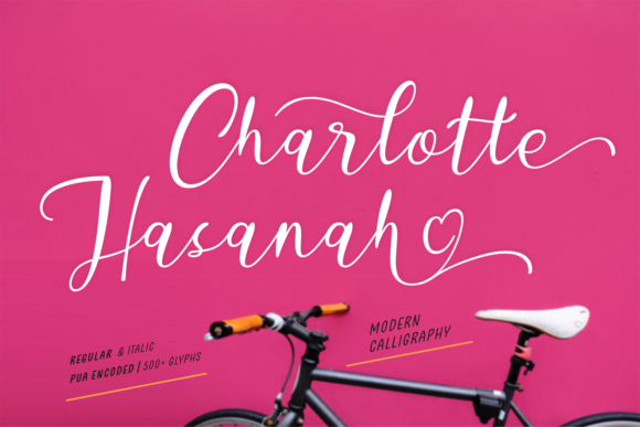 Charlotte Hasanah Font: A Romantic Script for Editorial Design