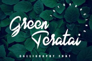 Green Teratai Font: A Handwritten Typeface for Makers