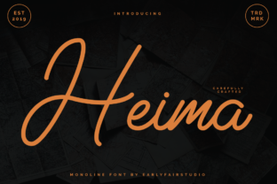 Heima Font: Sweet Handwritten Charm for Craft Projects