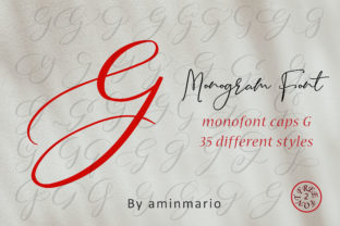 Monogram G Monofont Caps G Font for Web Design
