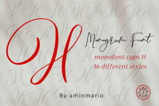 Monogram H Monofont Caps H Font for Web Design