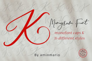 Monogram K Monofont Caps K Font for Web Design