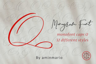 Monogram Q Monofont Caps Q Font for Web Design