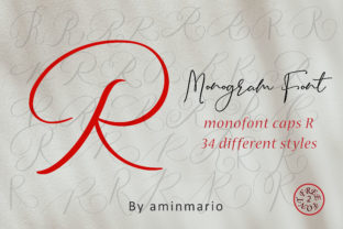 Monogram R Monofont Caps R Font for Web Design