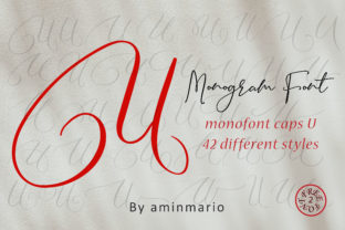 Monogram U Monofont Caps U Font for Web Design
