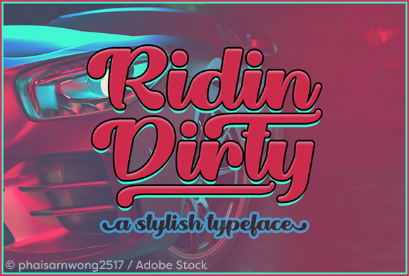 Ridin Dirty Font: Bold Script for Crafters and Sellers