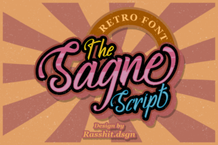 Sagne Font: Bold Vintage Script for Handmade Products